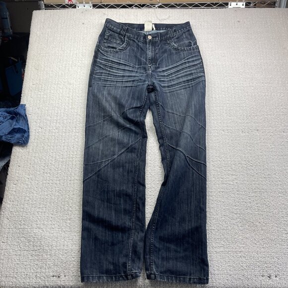 Vintage Karl Kani Jeans Patchwork Denim Baggy Hip Hop USA Men’s Read* - Picture 6 of 16